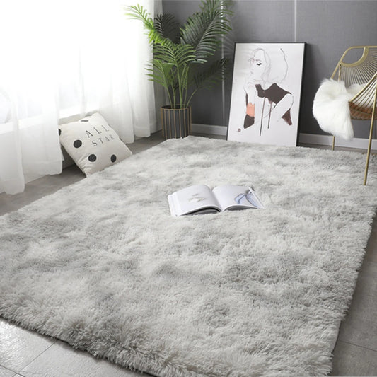Gray Carpet for Living Room Plush Rug