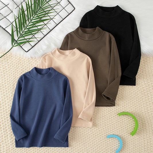 4/1 Piece Autumn And Winter Half High Neck Warm Base Shirt