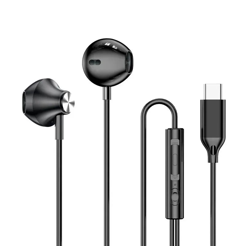 Headphones HiFi Surround Sound In-ear USB Type C/3.5mm With Wire Control