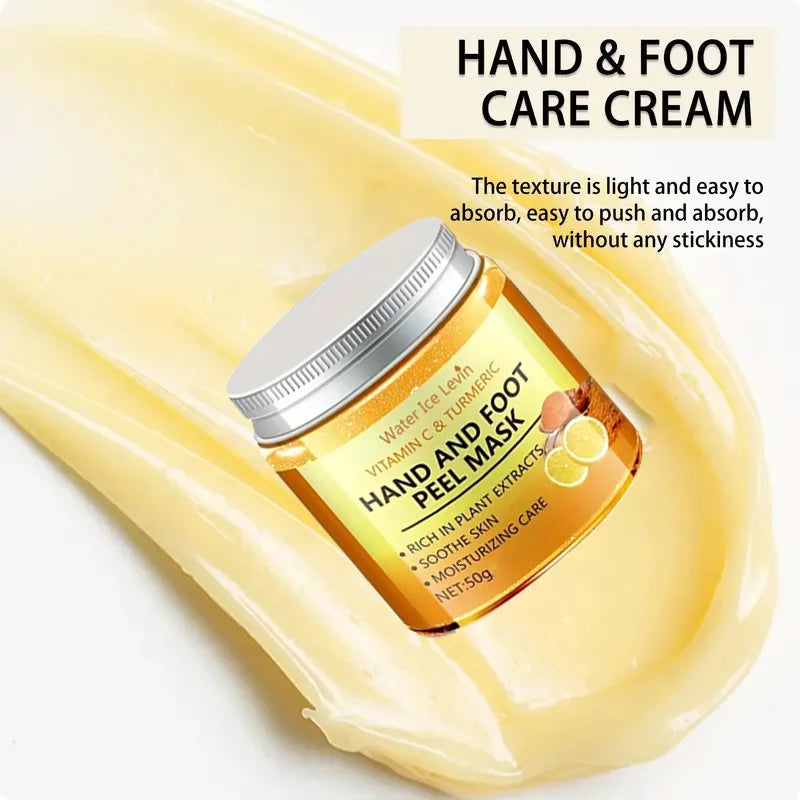 Vitamin c and turmeric hand wax mask