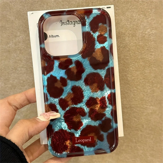 Smudge Leopard Print Soft Phone Case For iPhone 17 Cases Cover