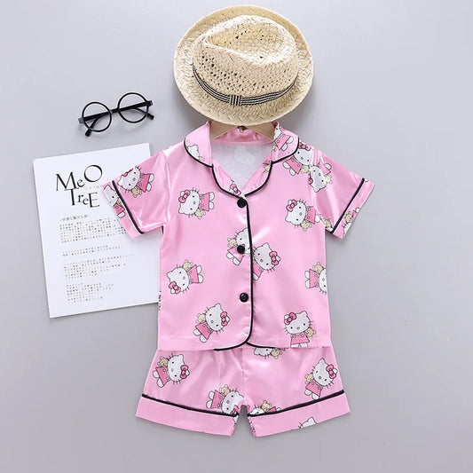 Children Sleeping Baby Girl Pajamas Set