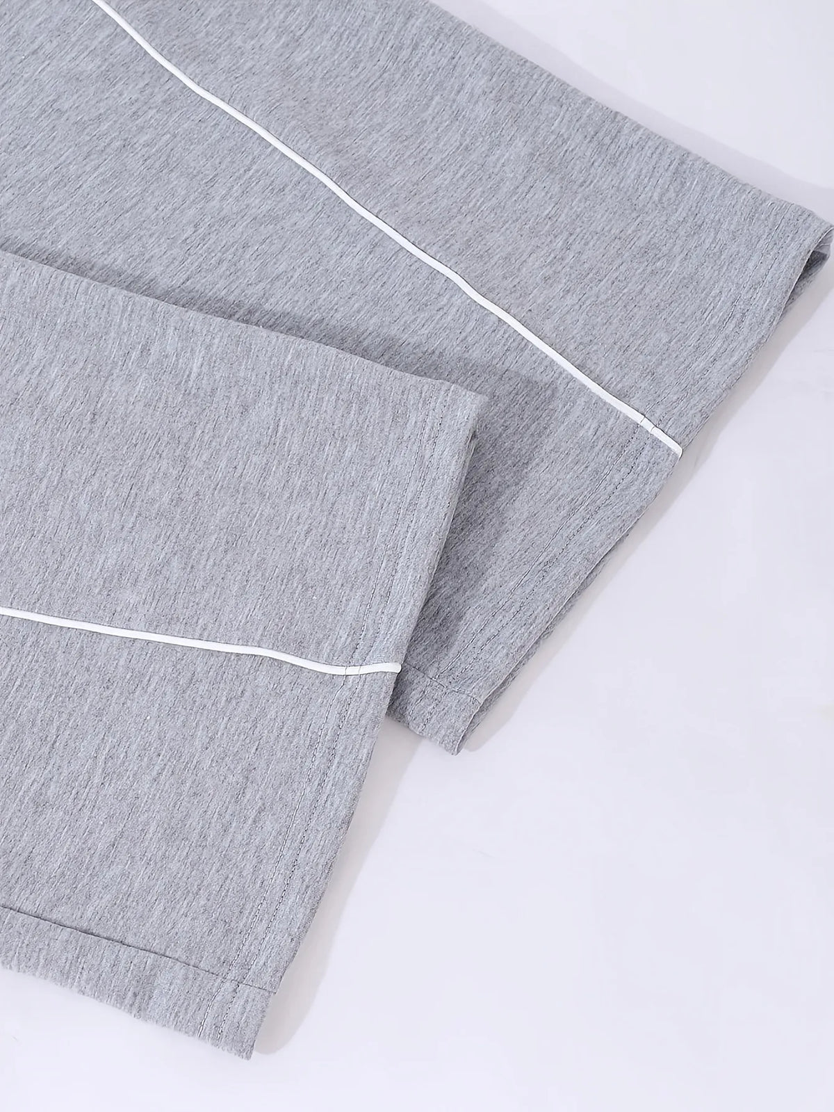Contrast Line Drawstring Waist Baggy Wide Leg Casual Sport Sweatpants