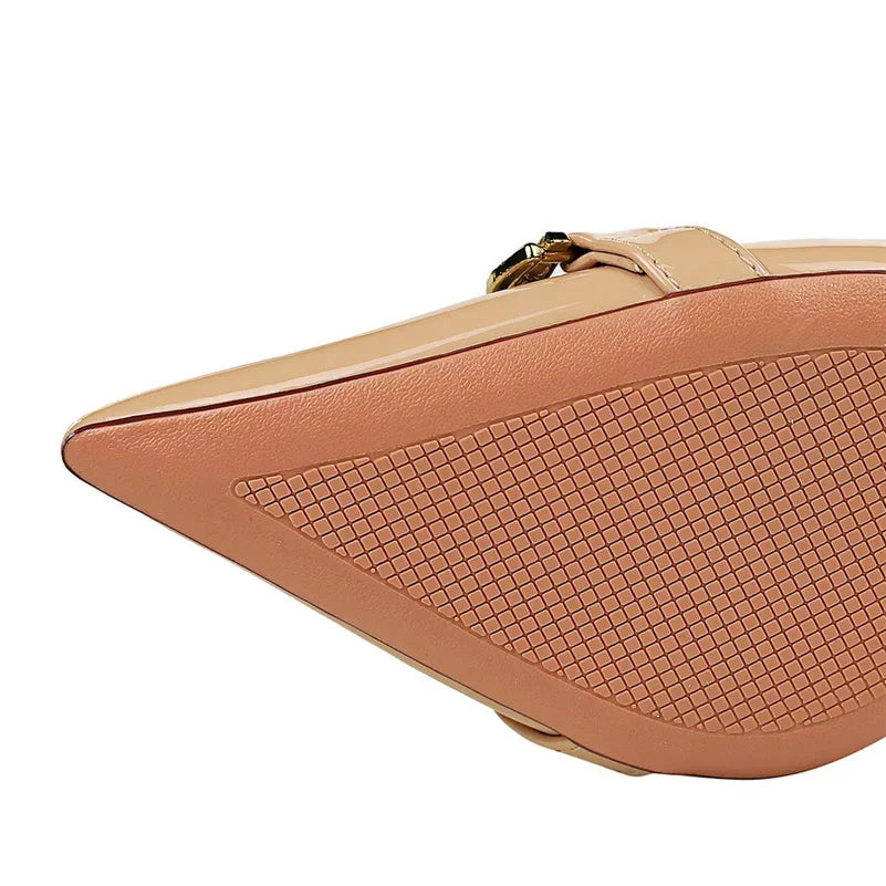 Luxury High Heels Metal Buckle Pumps Shoes