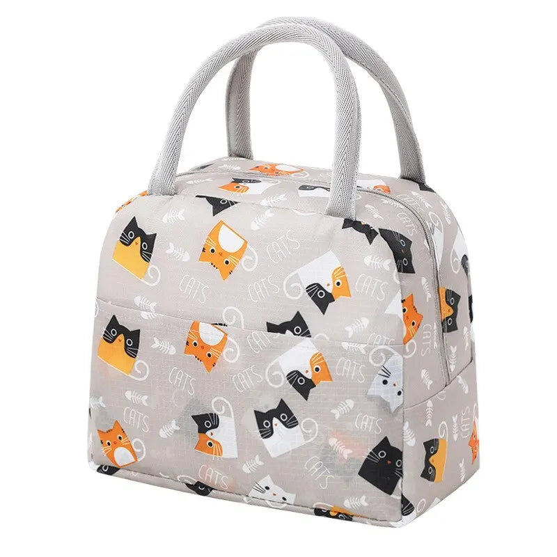 Cartoon Portable Insulated Thermal Heat Bento Bag Lunch Box