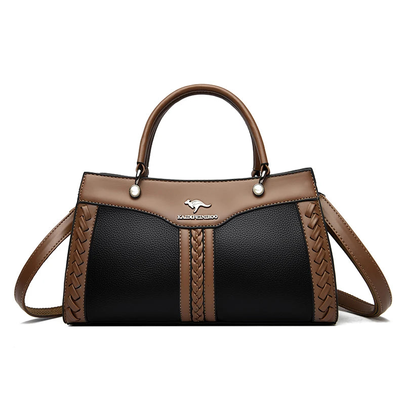 Luxury Multi Layered High Quality Soft Leather Messenger Bag