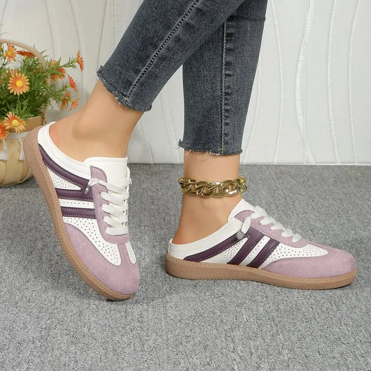 Elegant Round Head Sexy Breathable Half Slippers Shoes