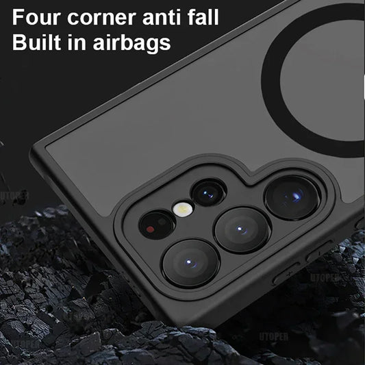 Magnetic Luxury Matte Phone Case Cover