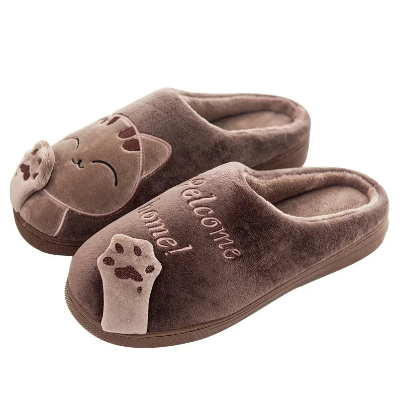 Cartoon Cat Soft Cotton Slippers