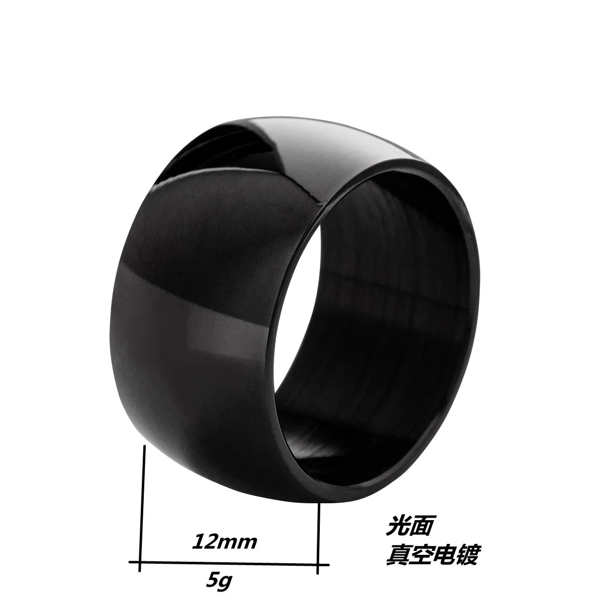 12mm Smooth Stainless Steel Classic Gold Couple Rings