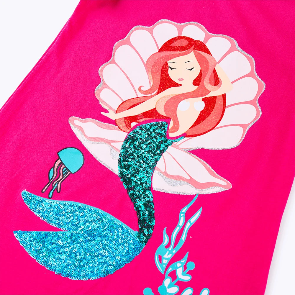 Summer Outfits Cotton Toddler Ruffled Sleeveless Mermaid Dresses