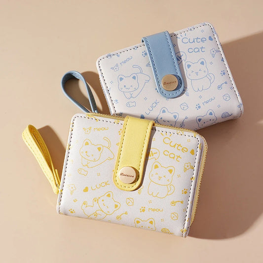 Japanese Cat Card Holder Wallets