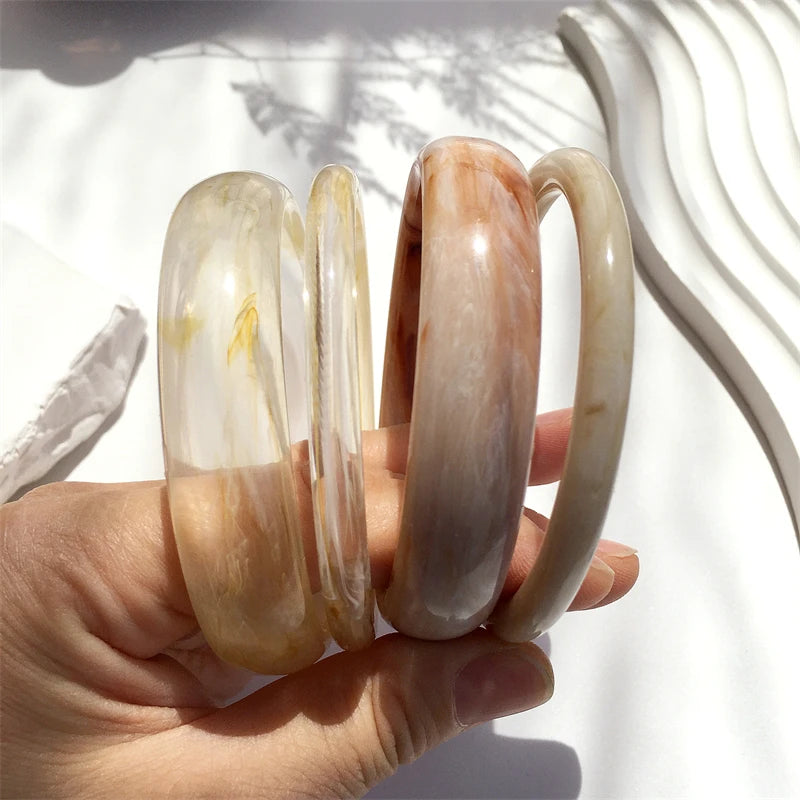 4-Piece Marble Acrylic Resin Bracelet