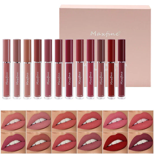 Matte Lip Gloss Set 6 Color Lipstick Set