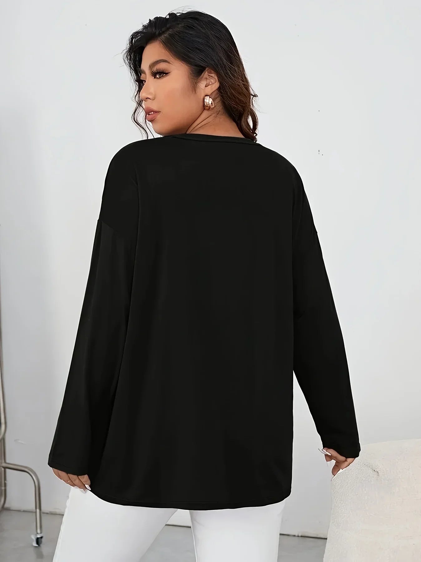 100% pure cotton loose sunflower long sleeved T-shirt