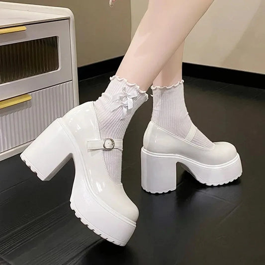 High Heels Mary Jane Chunky Shoes