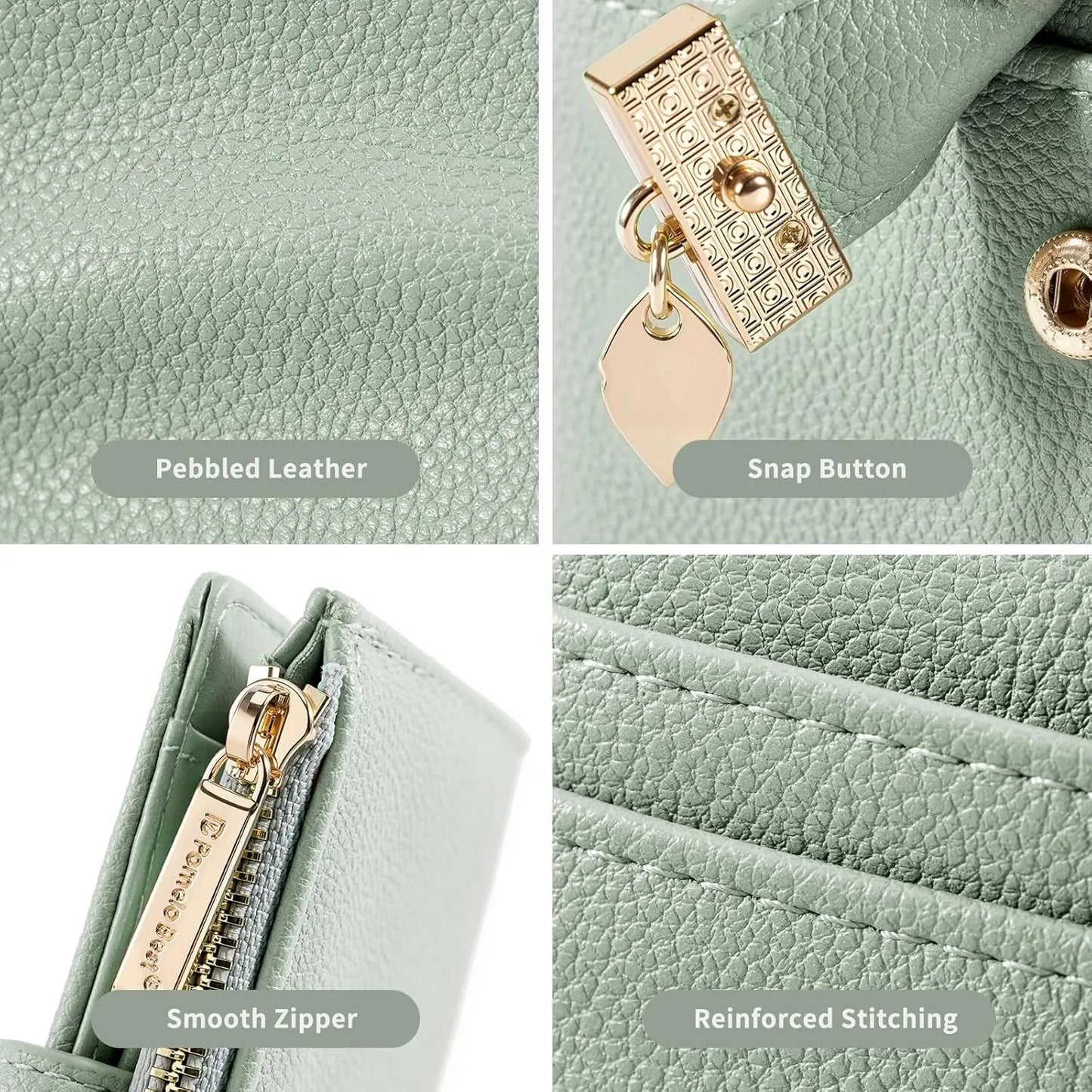 Small Leather Purse RFID Blocking Bifold Soft Card Holder Pocket Wallets