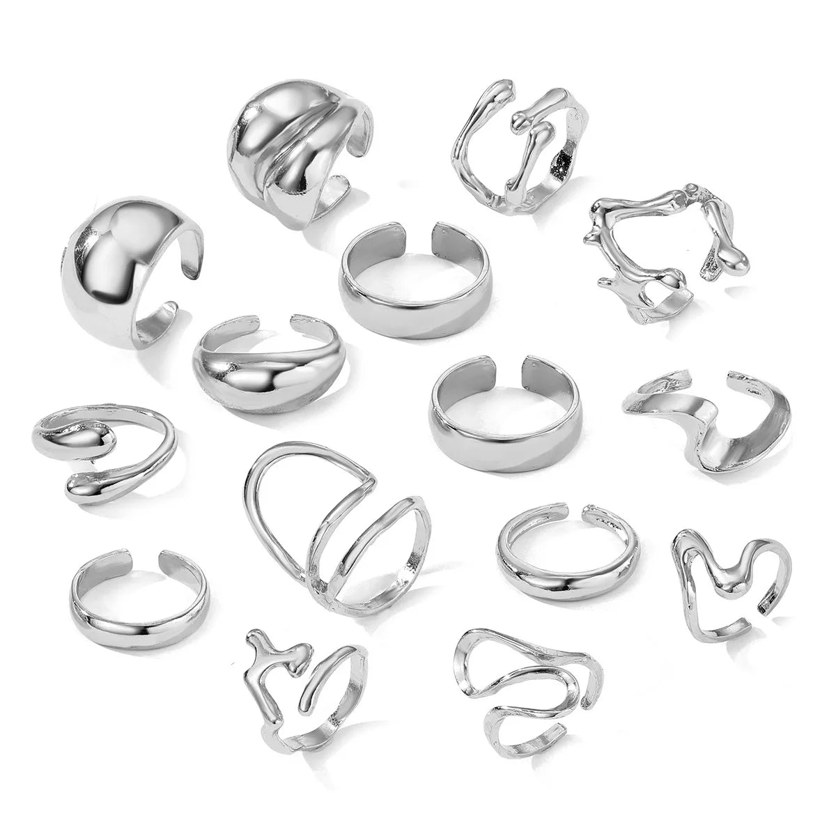 DANA Exaggerated Metal Irregular Rings