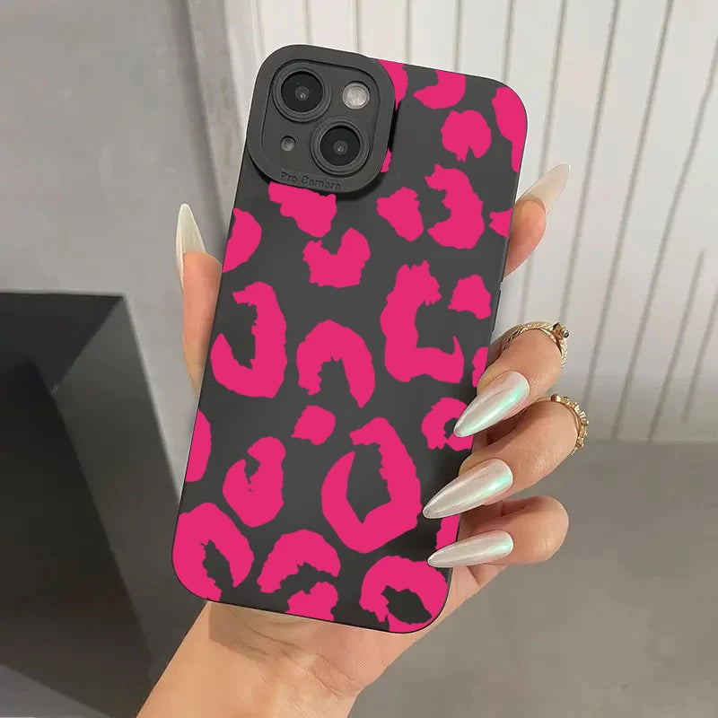 Leopard Design Camera Protective Phone Case iPhone Cover