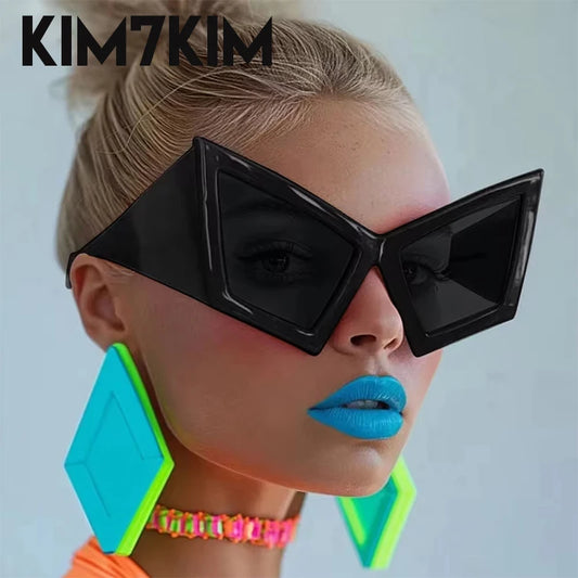 Oversized Cat Eye Big Frame Vintage Sunglasses
