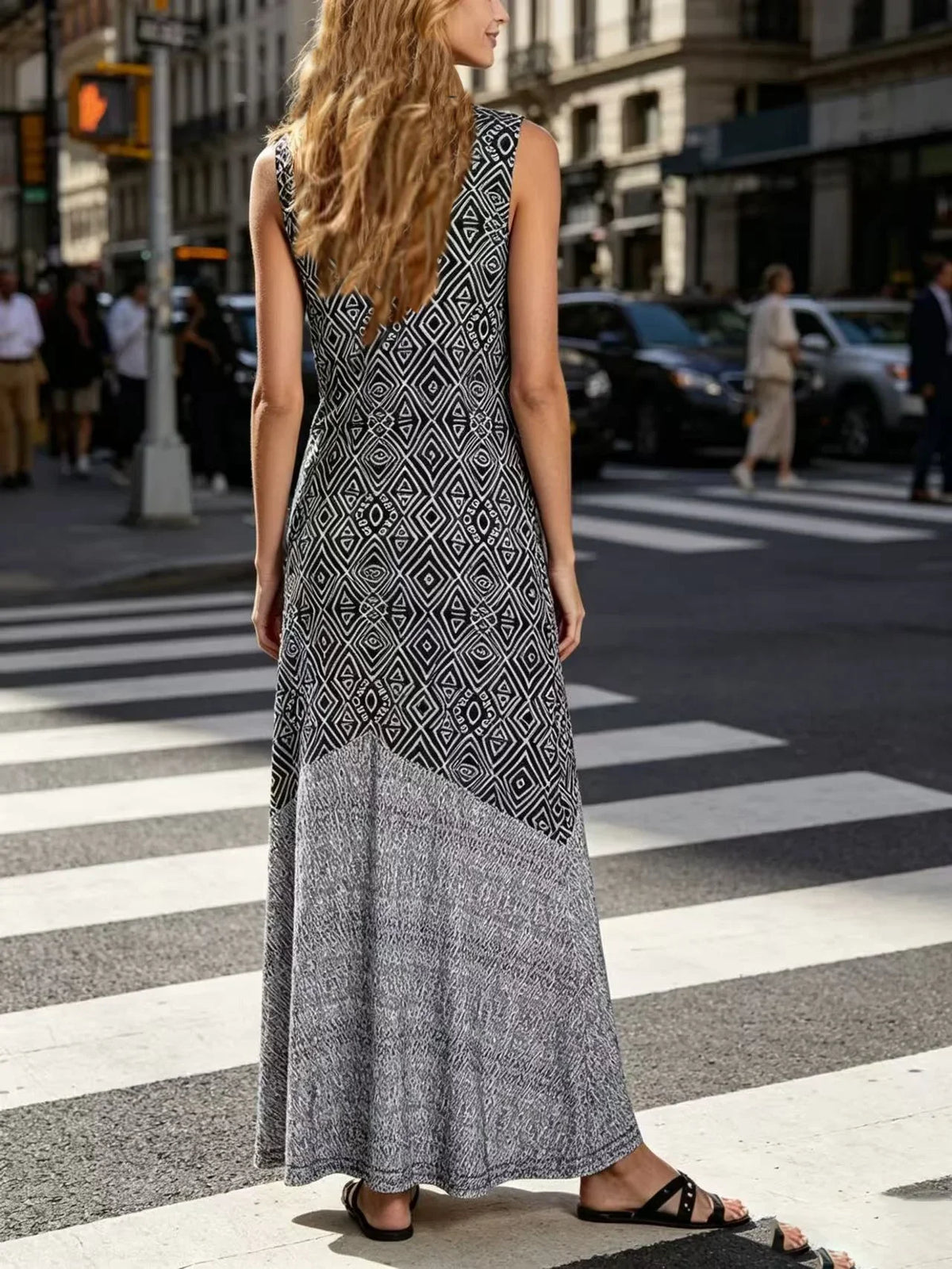 Elegant Printed Long Bohemian Style Casual Dress