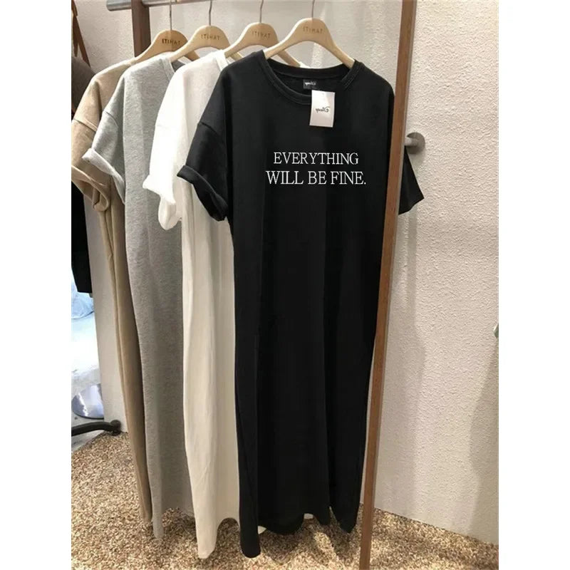 Vestido holgado de manga corta