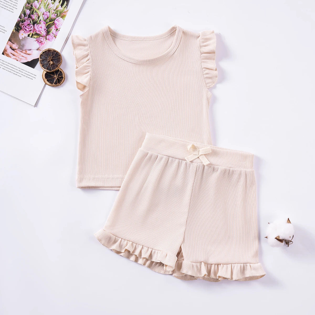 Preschool Girls Casual Short Sleeve Set