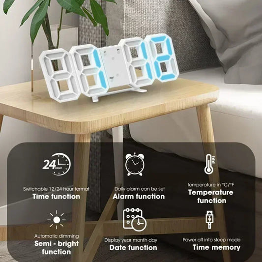 Digital Desktop Clock Wall mounted Decorative Electronic