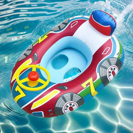 Baby Swimming Pool Float Cute Car Design Toddler Floatie Boat Swim Tube
