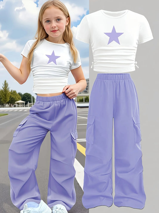 Slim Fit Crew-Neck Short-Sleeve T-Shirt Set