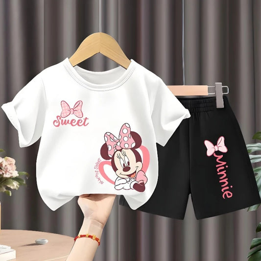 O Neck Short Sleeve Top Suit Casual Outfits Sets