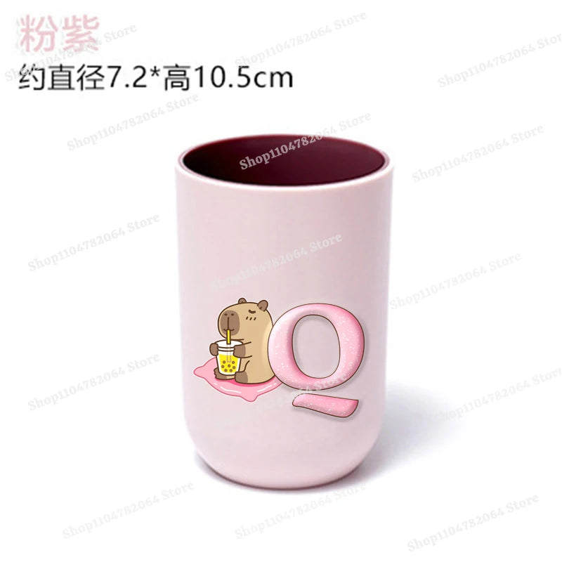 Kawaii Capybara Child Mouthwash Cups Creative Cartoon