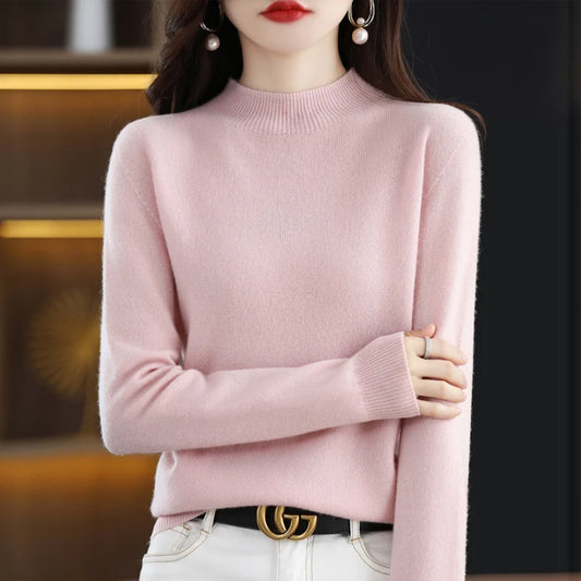 Wool Half-neck Cashmere Sweater