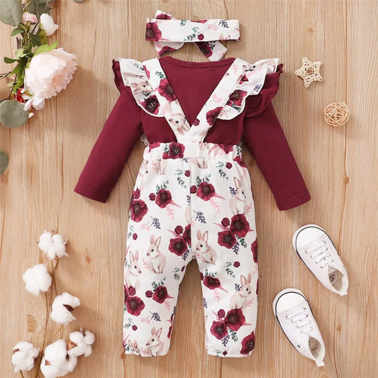 0-24 Months Newborn Baby Girl 3PCS Set