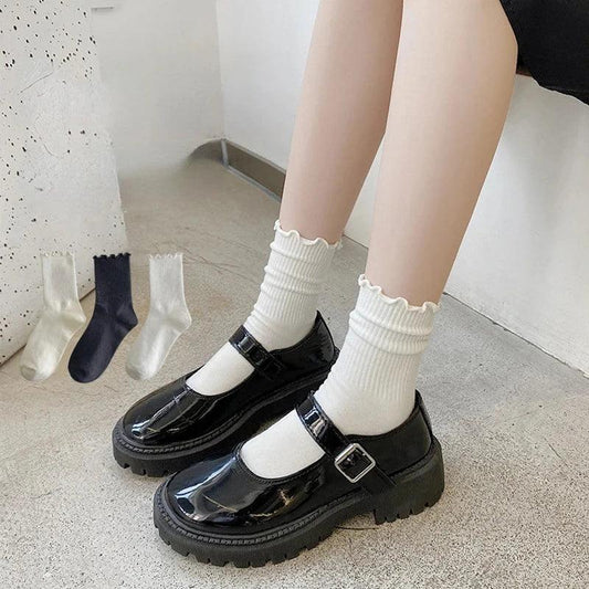 5 pair /Lot Ruffle Cotton Short Socks