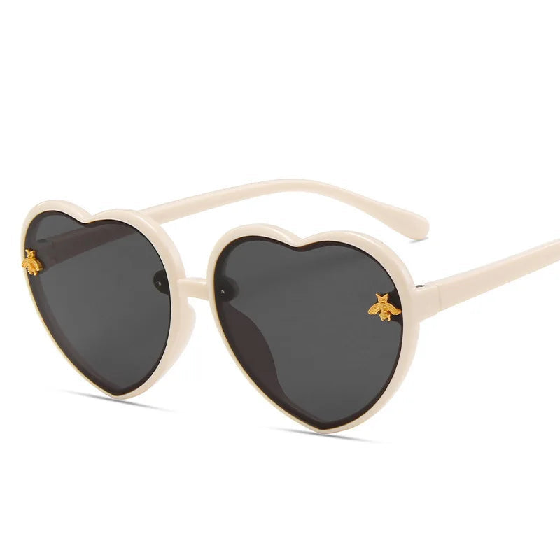 Heart Retro Cute Pink Cartoon Sunglasses