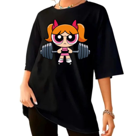Girls Super Powerful Training Streetwear T-shirt