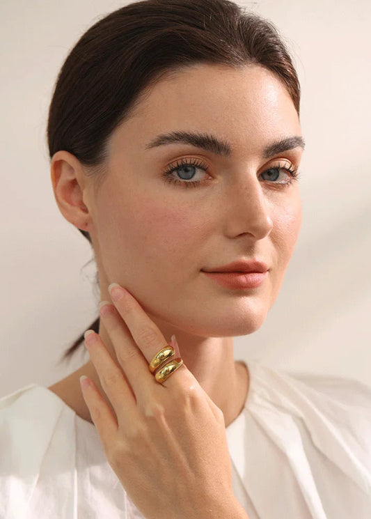 DANA 18K PVD Sleek Metal Ring