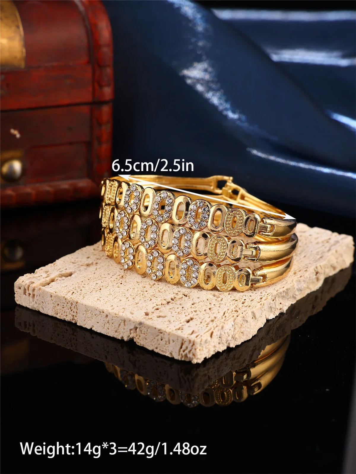 Dubai-style Bride Bracelet Hand-Carved High-Quality Metal Bracelet