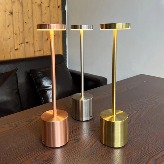 Rechargeable Alloy Cordless LED Table Lamp