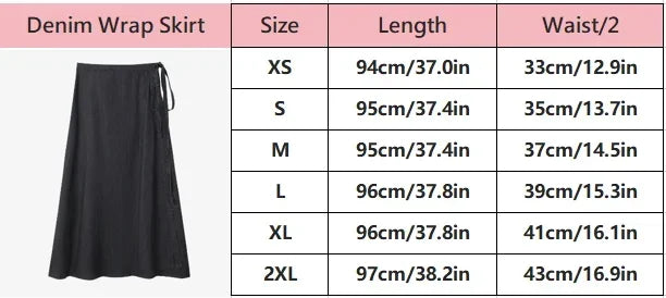 Denim one pieces wrap skirts
