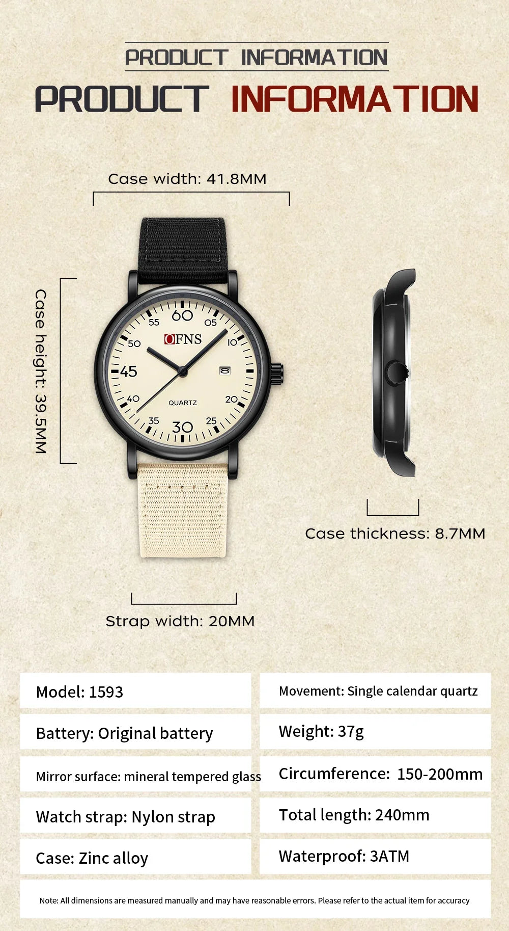 Waterproof, Lightweight Retro Casual Watch