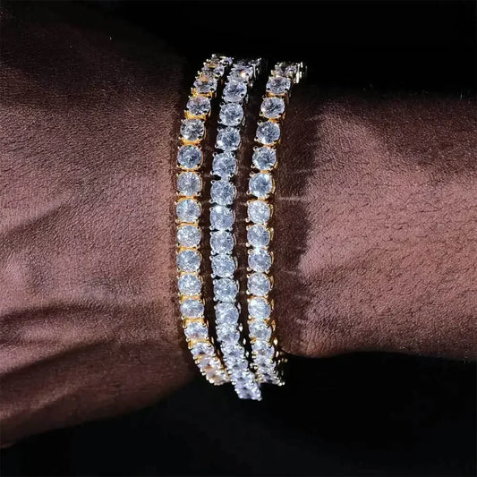 Pulseras DANA de oro de 14 quilates con diamantes completos
