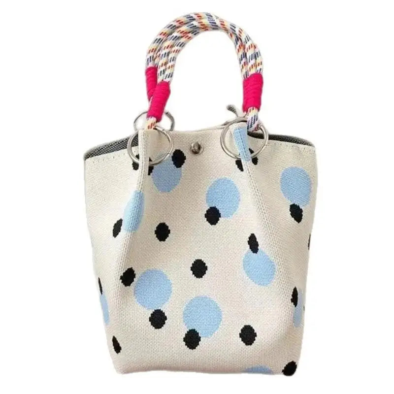 Versatile Cute Knitted Handbag With 3D Magnetic Snap Handbag Clutch Bag