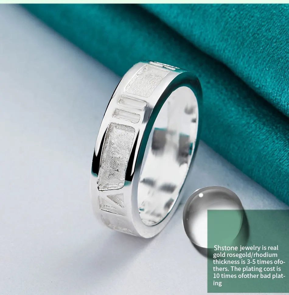 925 Sterling Silver Roman Numeral Rings