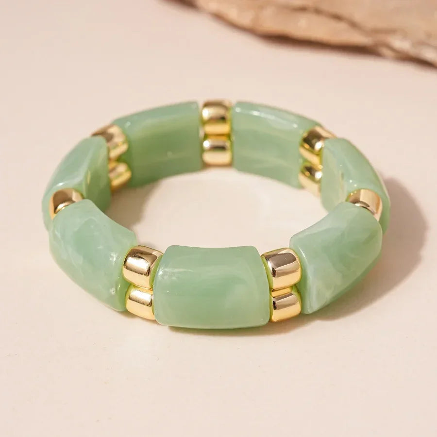 Vintage Acrylic Cuff Irregular Geometric Wide Bangles Bracelets