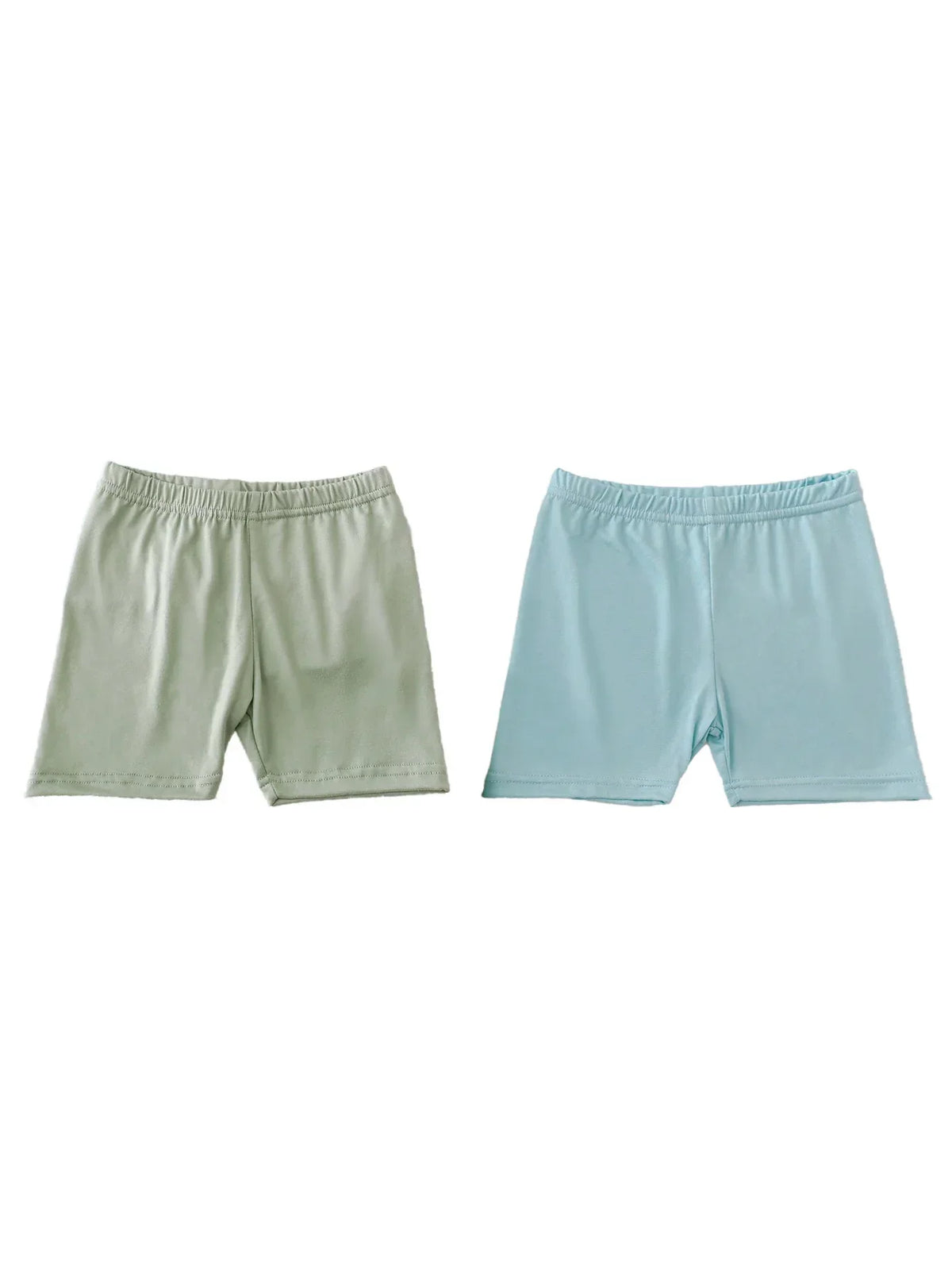 2Pcs Summer Solid Color Kids Leggings Girls