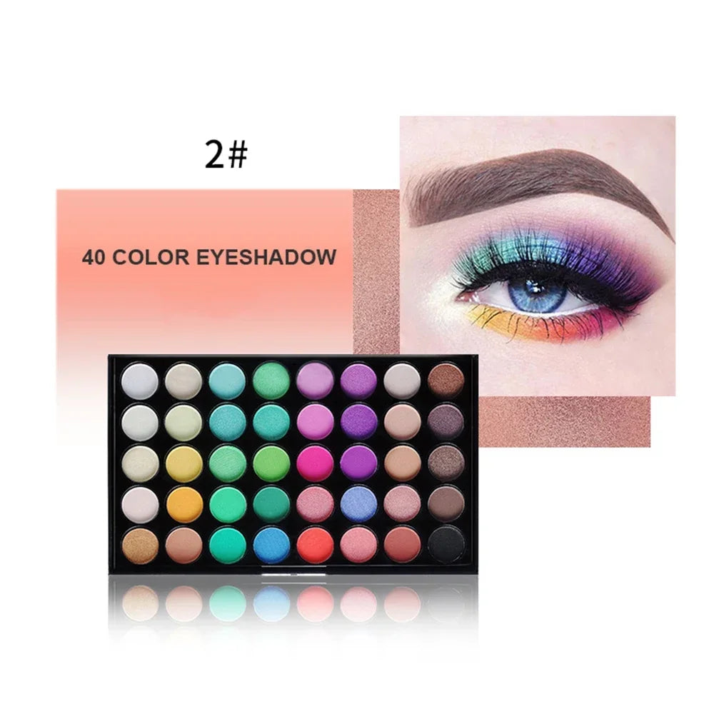 40 Colors Eyeshadow Palette Matte Glitter Make Up