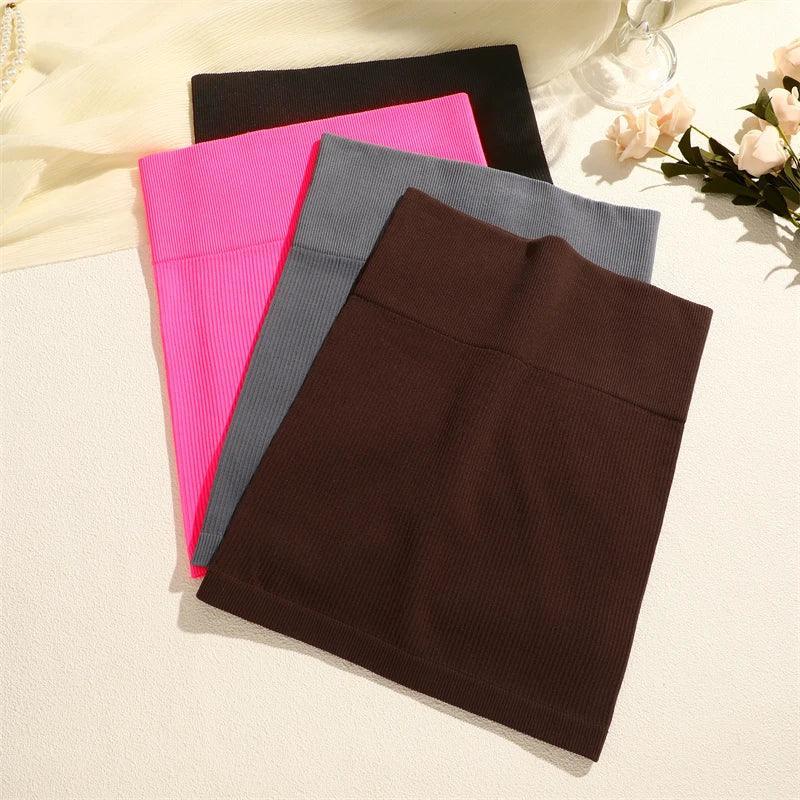 Ribbed Sexy High Waist Mini Slim Skirt