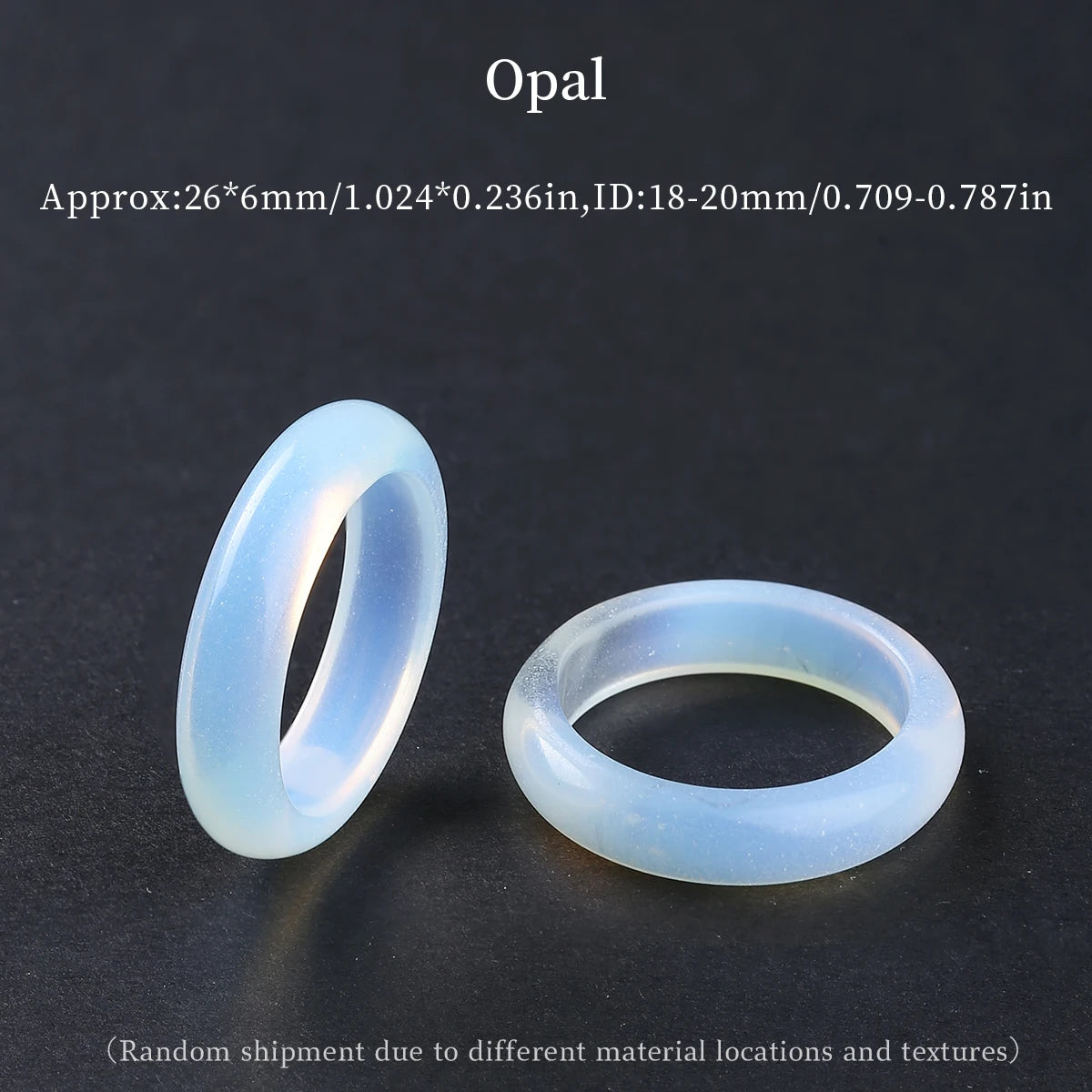 1 Pc Natural Crystal Stone Energy Healing Ring